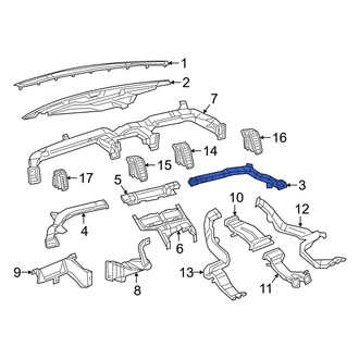 Ram OE - Front Right Upper Instrument Panel Air Duct