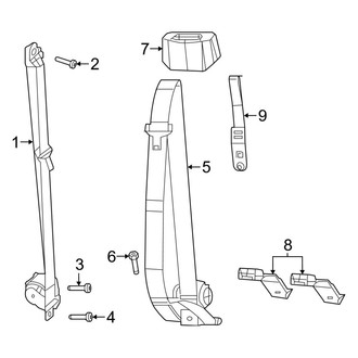 Ram OE - Restraint Systems - Rear Seat Belts (Big Horn / Laramie / Laramie Longhorn / Limited / Lone Star Mega Cab)