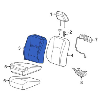 Ram OE - Front Left Seat Back Cushion Cover