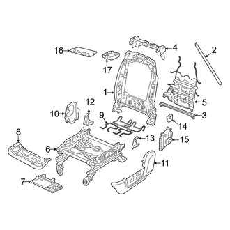 Ram OE - Seats & Tracks - Front Seat Components (Frames & Shields)