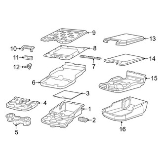 Ram OE - Seats & Tracks - Front Seat Components (Center Seat, Components Upper Components)