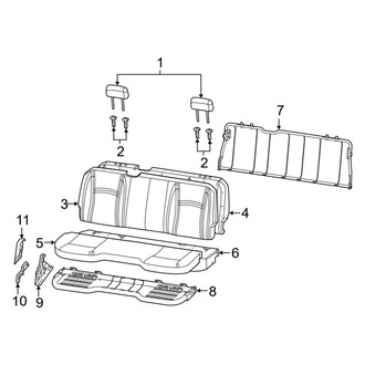 Ram OE - Seats & Tracks - Rear Seat Components (Bench Seat)