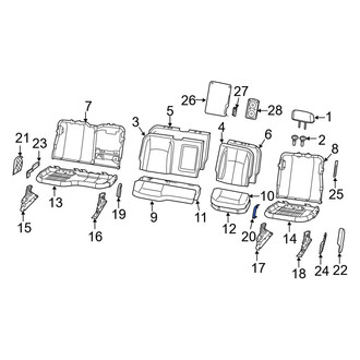 Ram OE - Rear Left Lower Inner Seat Frame Trim Panel