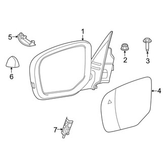 Ram OE - Front Door - Outside Mirrors (W/O Towing Mirrors)