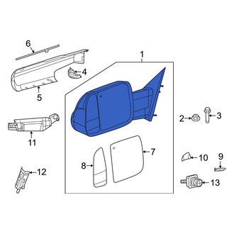 Ram OE - Front Left Door Mirror