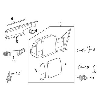 Ram OE - Front Door - Outside Mirrors (With Towing Mirrors)