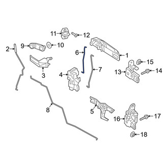 Ram OE - Front Left Door Lock Operating Rod