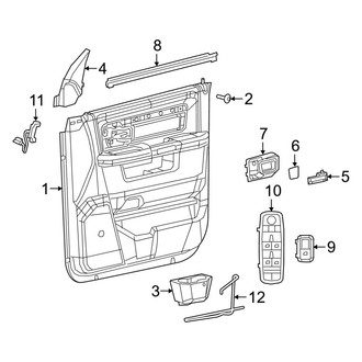 Ram OE - Front Door - Interior Trim (Regular Cab), (Regular Cab)