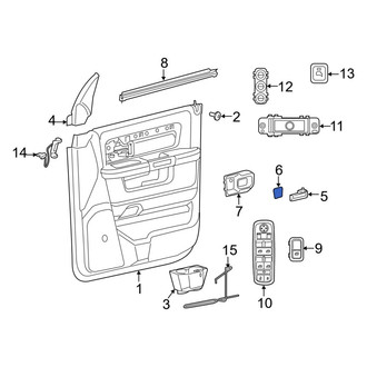Ram OE - Rear Right Interior Door Handle Screw Cap