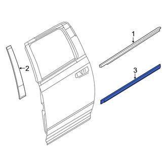 Ram OE - Rear Left Door Molding