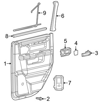 Ram OE - Rear Door - Interior Trim