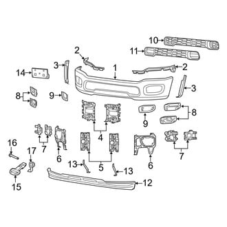 Ram OE - Front Bumper - Bumper & Components (Regular Cab / Crew Cab / Mega Cab)