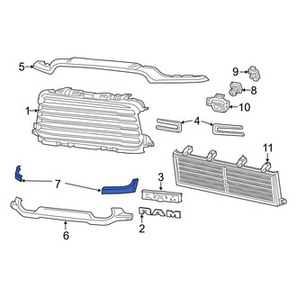 Ram OE - Front Center Grille Molding
