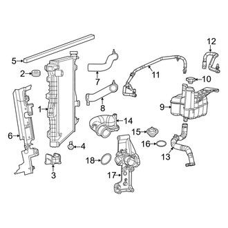 Ram OE - Cooling - Radiator & Components (Regular Cab / Crew Cab / Mega Cab)