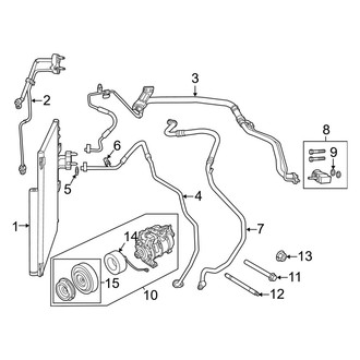 Ram OE - Air Conditioner & Heater - Condenser, Compressor & Lines (Regular Cab / Crew Cab / Mega Cab 6.4L)