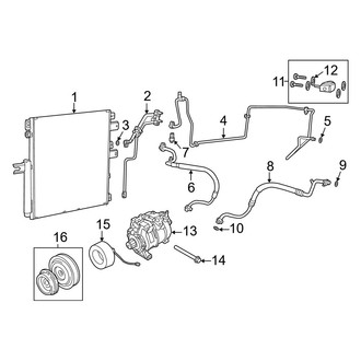 Ram OE - Air Conditioner & Heater - Condenser, Compressor & Lines (Regular Cab / Crew Cab / Mega Cab)