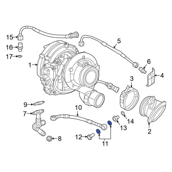 Turbocharger Coolant Line O-Ring