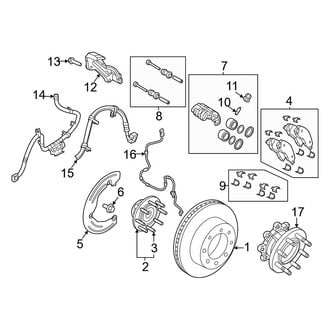 Ram OE - Front Suspension - Brake Components (Regular Cab / Crew Cab / Mega Cab RWD)