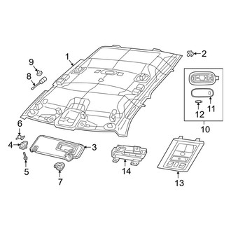 Ram OE - Cab - Interior Trim (Headliner & Components), (Big Horn / Lone Star / Tradesman Regular Cab)