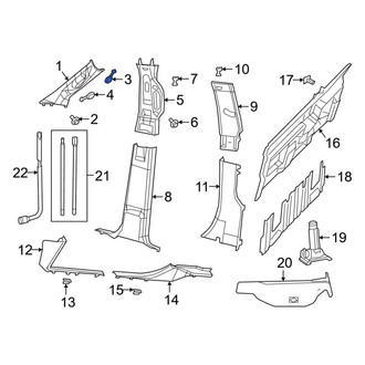 Ram OE - Right Lower Body A-Pillar Trim Panel Plug