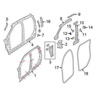 Ram OE - Body B-Pillar Reinforcement Nut
