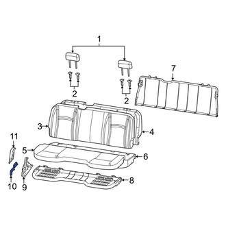 Ram OE - Rear Right Lower Inner Seat Frame Trim Panel