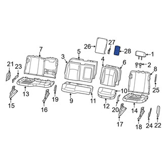 Ram OE - Rear Seat Armrest Cup Holder