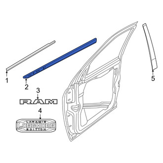 Ram OE - Rear Right Door Molding