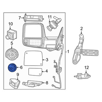 Ram OE - Front Left Lower Door Mirror Drive Motor