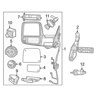 Ram OE - Front Door - Outside Mirrors (With Signal Lamp), (Regular Cab / Crew Cab / Mega Cab)