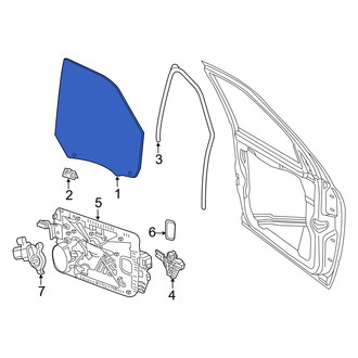 Ram OE - Front Left Door Glass