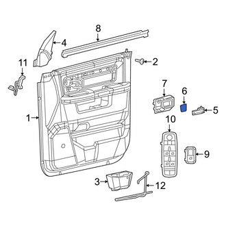 Ram OE - Front Left Interior Door Handle Screw Cap