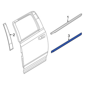 Ram OE - Rear Left Door Molding