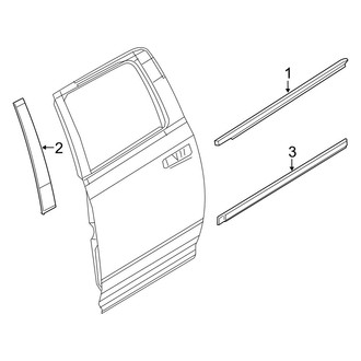 Ram OE - Rear Door - Exterior Trim (Regular Cab / Crew Cab / Mega Cab)