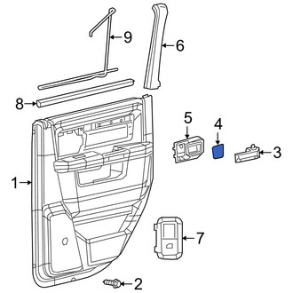Ram OE - Rear Left Interior Door Handle Screw Cap