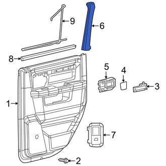 Ram OE - Front Left Door Window Molding