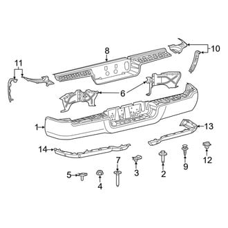 Ram OE - Rear Bumper - Bumper & Components (Regular Cab / Crew Cab / Mega Cab)