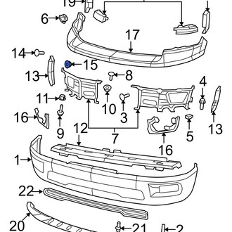 Ram OE - Front Bumper Face Bar Nut