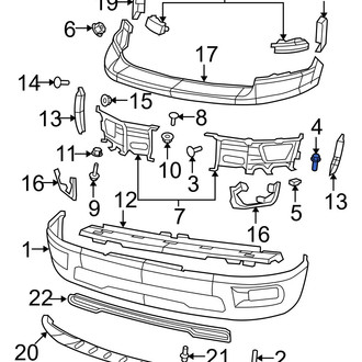 Ram OE - Front Bumper Face Bar Bolt