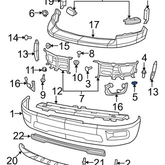 Ram OE - Front Bumper Face Bar Nut