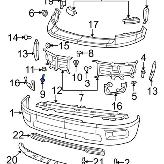 Ram OE - Front Bumper Face Bar Bolt
