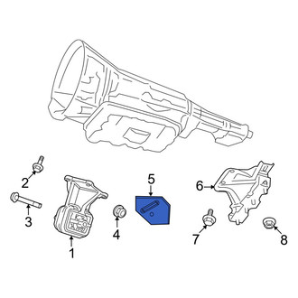 Ram OE - Left Engine Mount Heat Shield