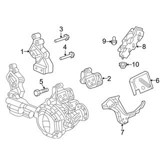 Ram OE - Engine & Transmission Mounting (1500 4WD 5.7L)