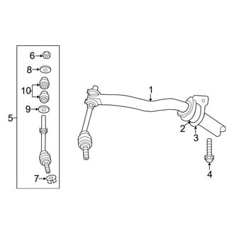 Ram OE - Front Suspension - Stabilizer Bar & Components