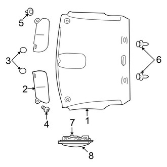 Ram OE - Cab - Interior Trim (Headliner & Components), (Express / Outdoorsman / SLT / Sport / ST / Tradesman / Tradesman HD Regular Cab)