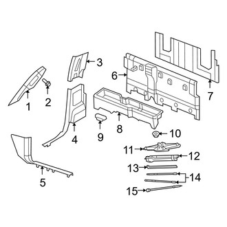 Ram OE - Cab - Interior Trim (Pillars & Floor), (1500 Express / Outdoorsman / SLT / Sport / ST / Tradesman / Tradesman HD Regular Cab)