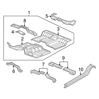 Ram OE - Cab - Floor (1500 Big Horn / Express / Laramie / Laramie Longhorn / Outdoorsman / SLT / Sport / ST / Tradesman Crew Cab)