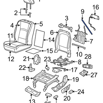Ram OE - Front Left Upper Seat Back Frame Bracket