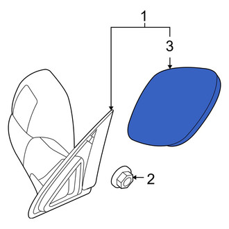 Ram OE - Front Left Door Mirror Glass