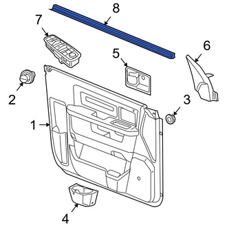 Ram OE - Front Inner Door Window Belt Weatherstrip